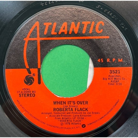 Roberta Flack Come Share My Love / When It's Over 45 Soul Atlantic 3521 - Picture 2 of 6